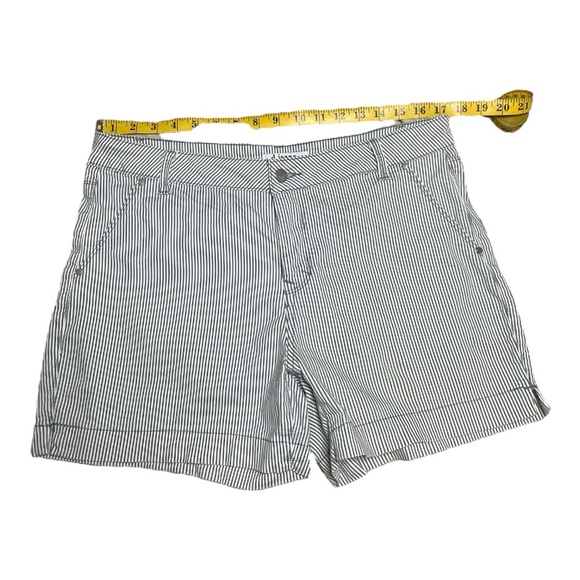 d. jeans Pants - Grey Pinstriped Women's Shorts 14